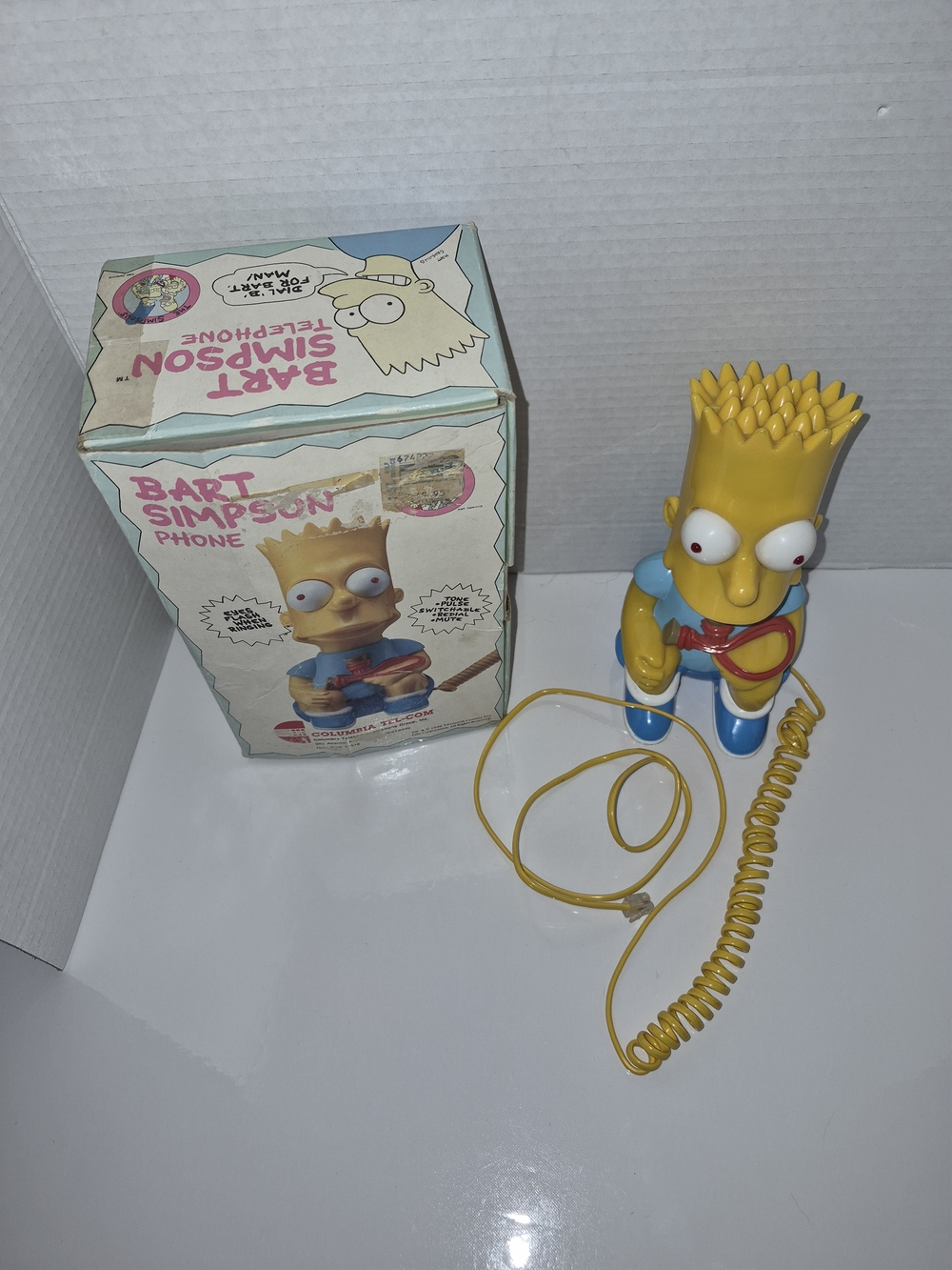 Vintage The Simpsons Bart Simpson Character Phone Columbia Communications - Picture 2 of 7
